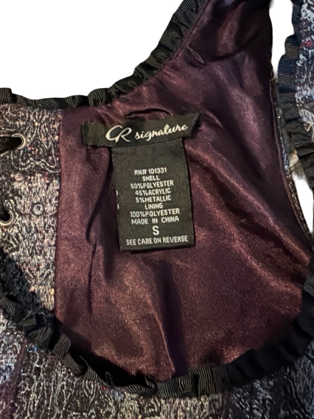 Floral Vintage, Cottagecore, structured, tapestry/medievil, brocade corset top S - Picture 5 of 9